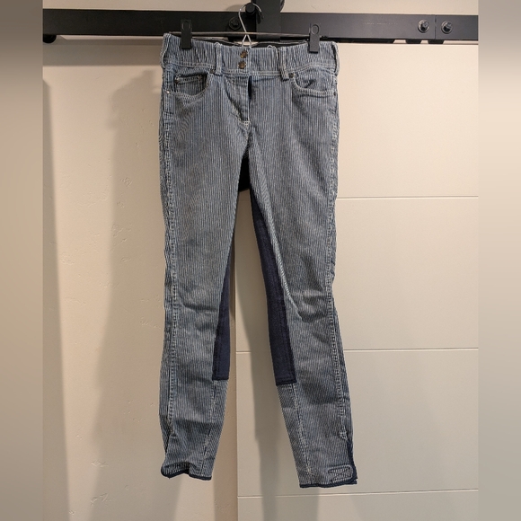 Goode Rider Pants - Striped Blue Women's Jeans